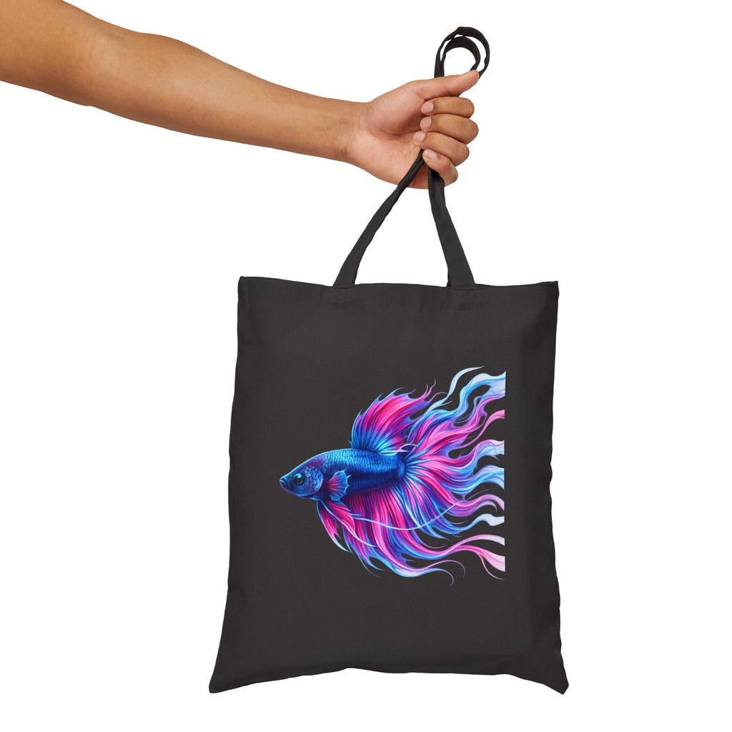 Electric Paint Betta Canvas Tote Bag