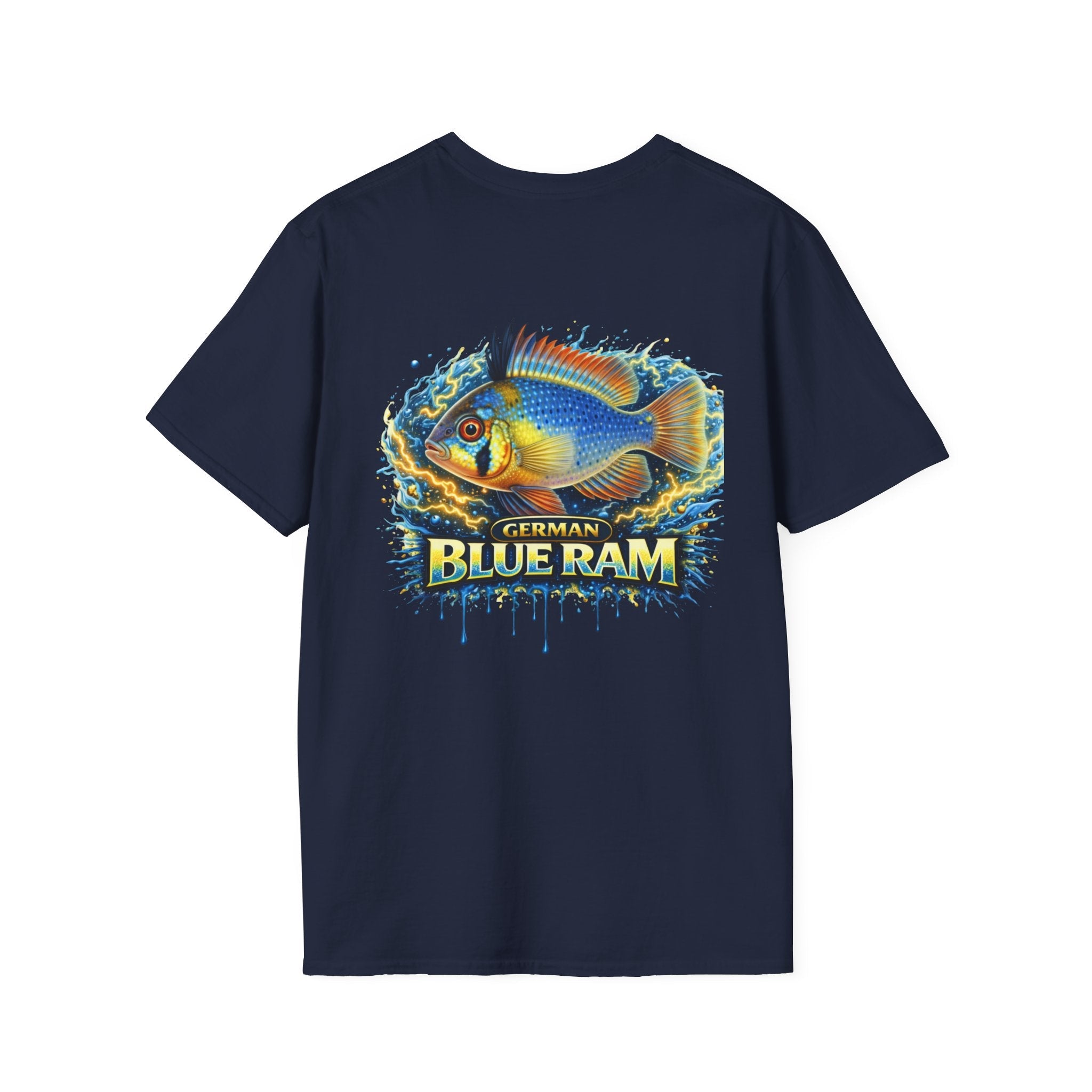 German Blue Ram Fish T-Shirt — Colorful Aquarium Cichlid Tee