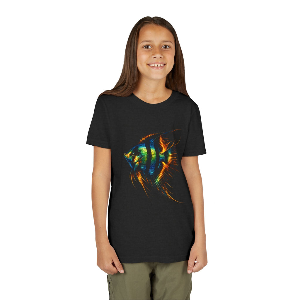 Angelfish Youth Tee – Colorful Aquarium Fish Graphic Shirt for Kids