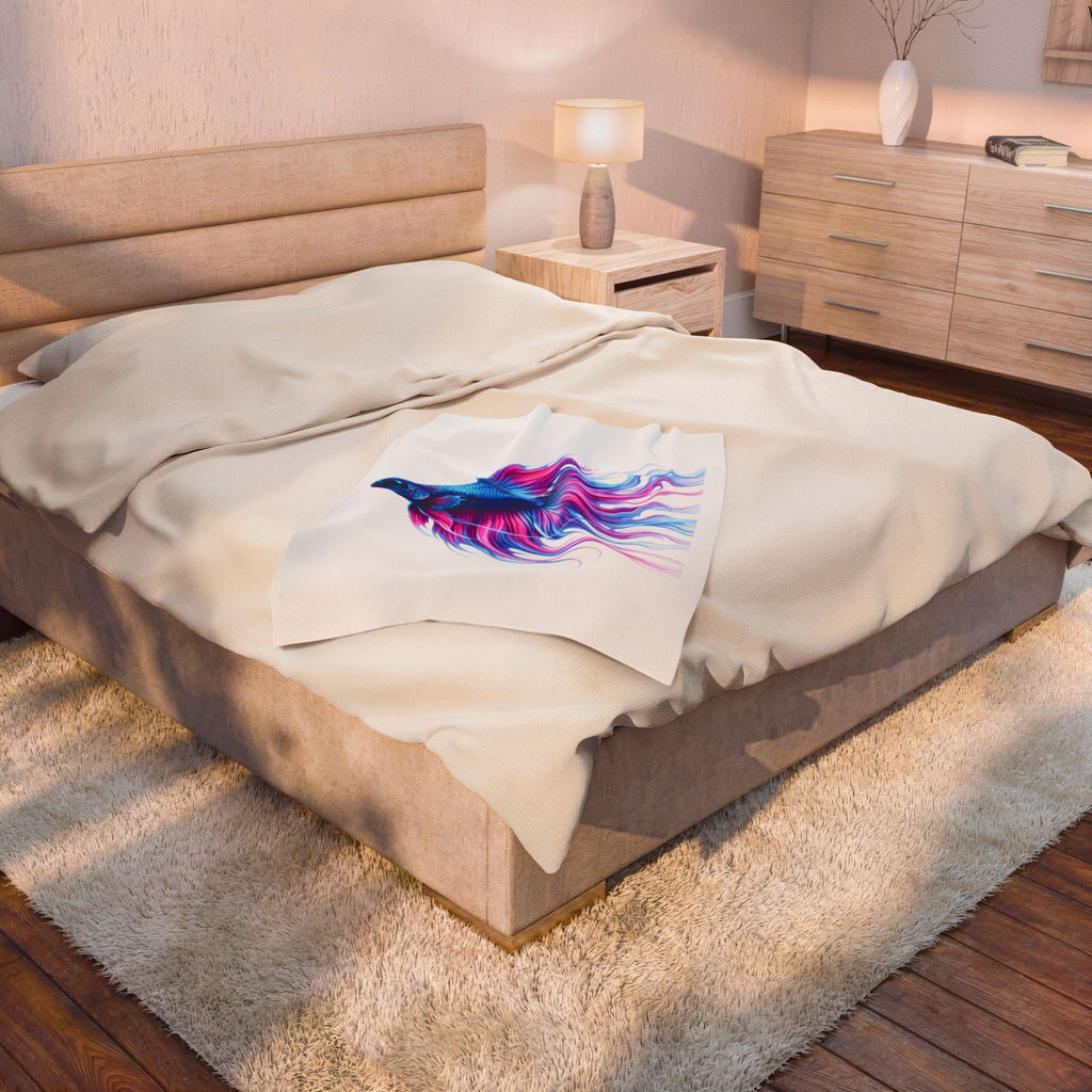 Electric Paint Betta Plush Blanket