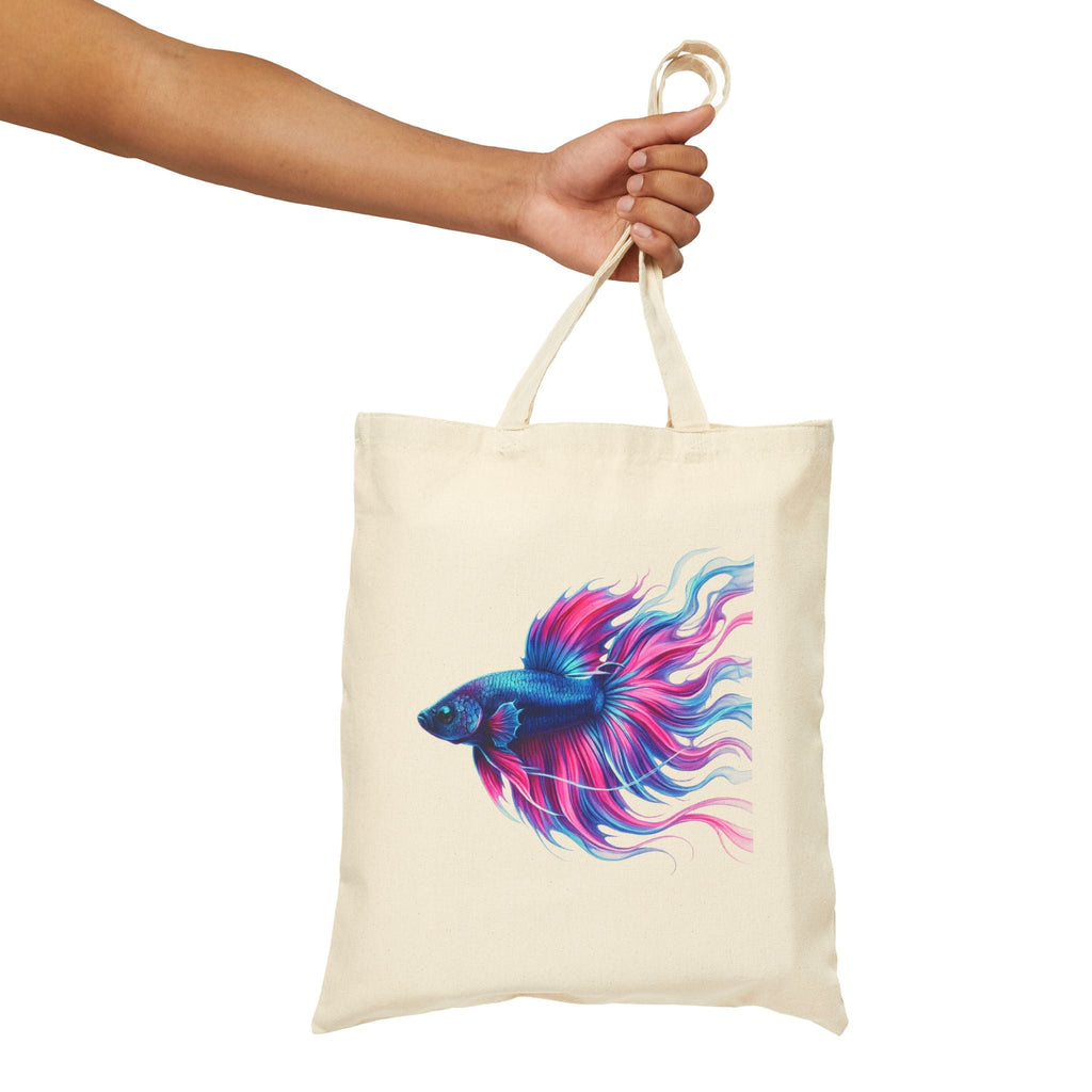 Electric Paint Betta Canvas Tote Bag