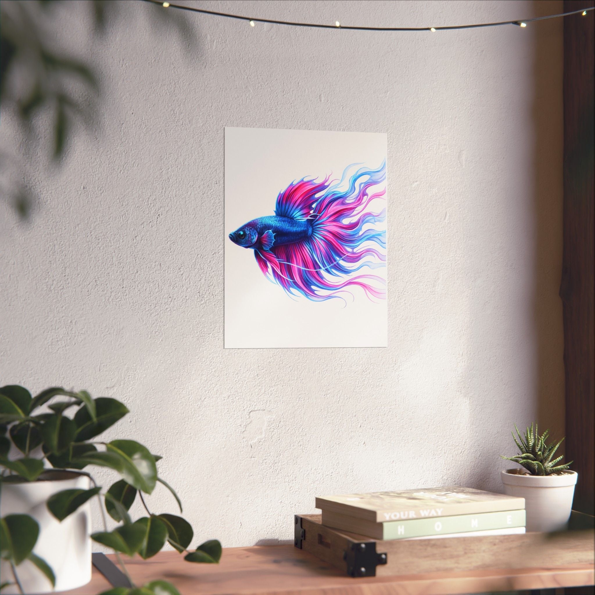 Electric Paint Betta Art Poster