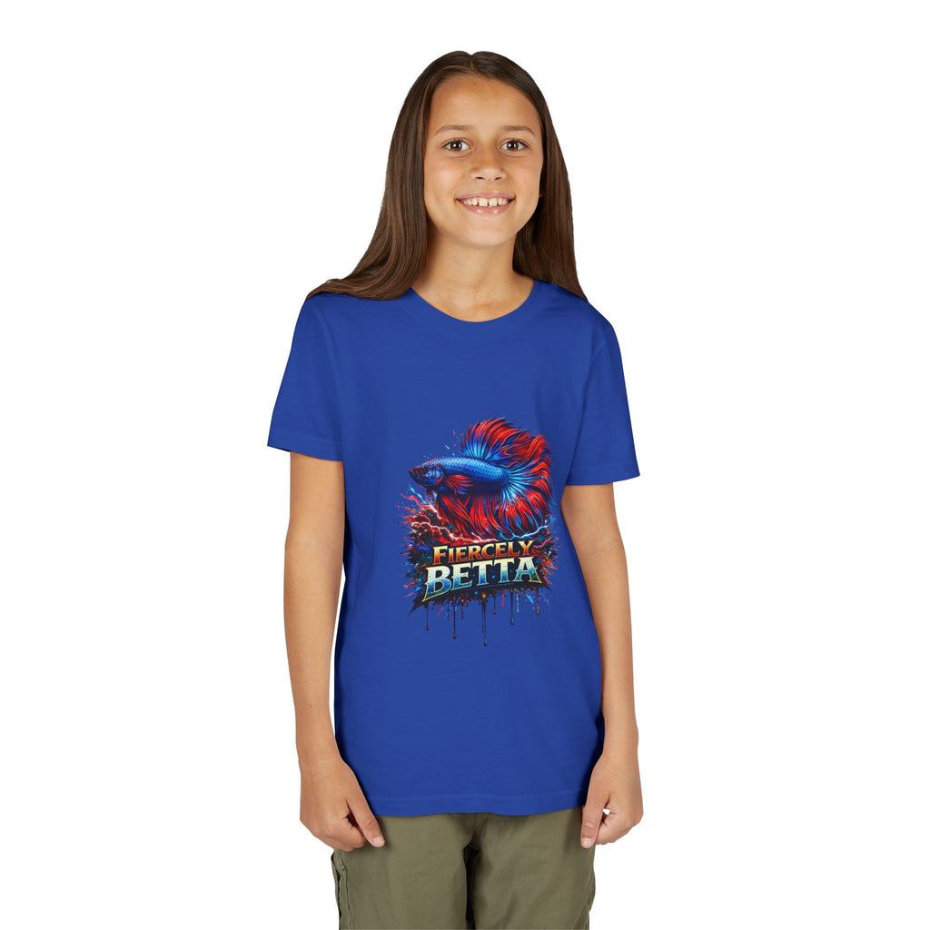 Fiercely Betta Youth Tee - Colorful Betta Fish Graphic Shirt
