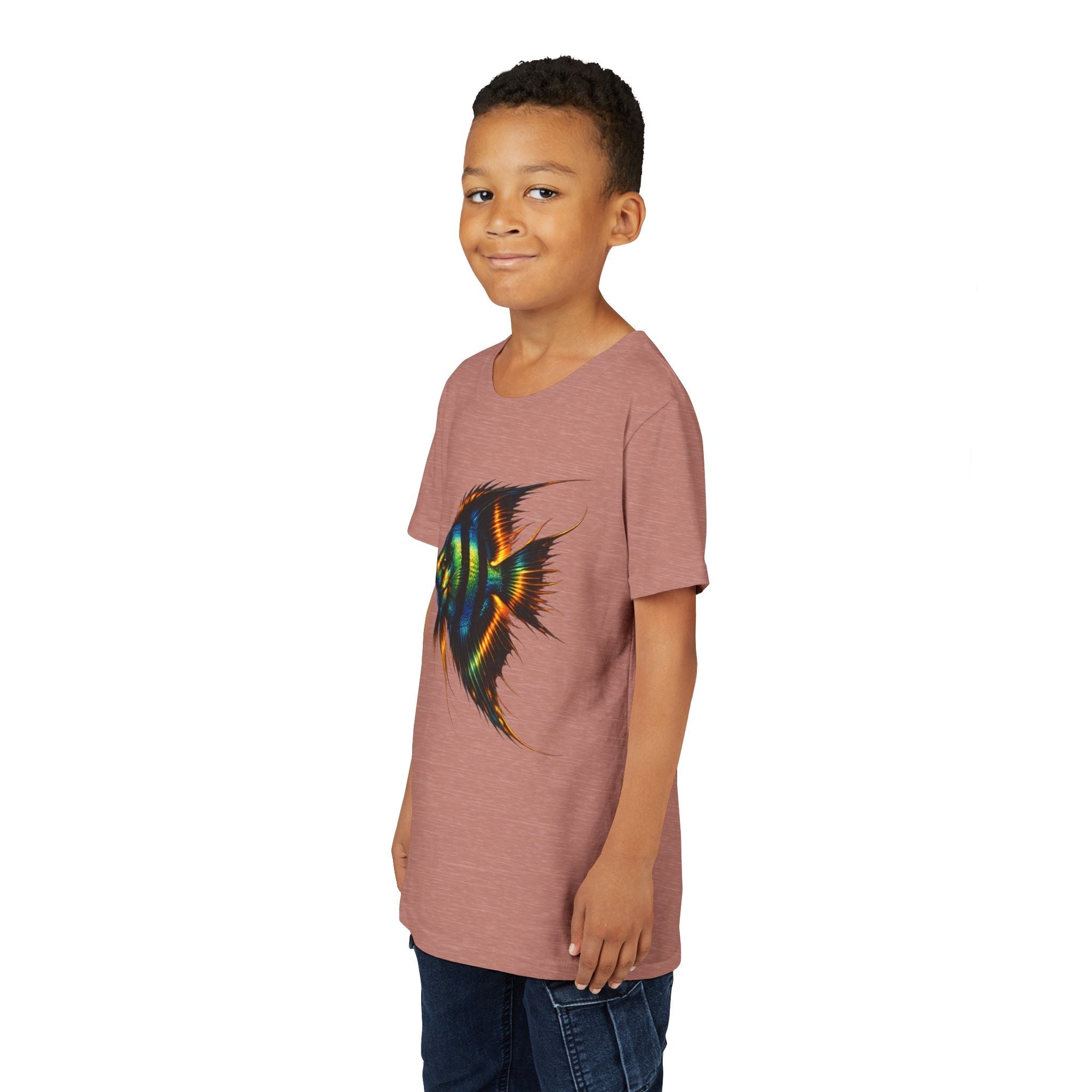 Angelfish Youth Tee – Colorful Aquarium Fish Graphic Shirt for Kids