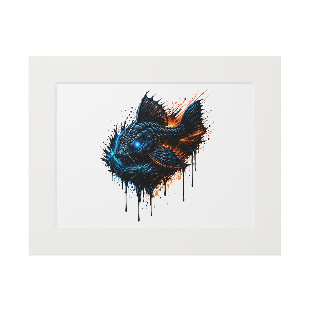 Armored Pleco – Premium "Deep Glow" Mounted Fine Art Print
