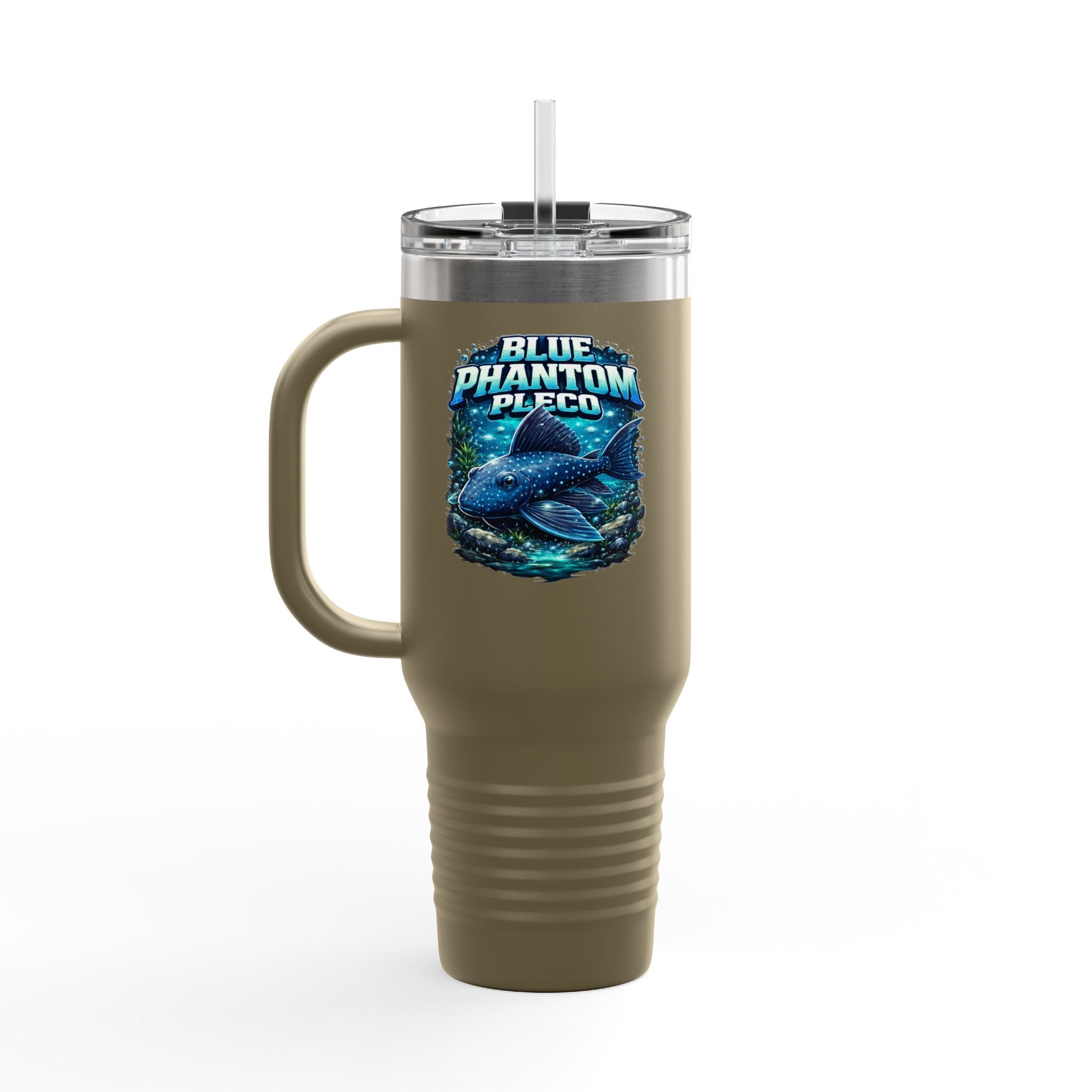 Blue Phantom Pleco L-128 – 40oz Premium Insulated Travel Mug, 40oz