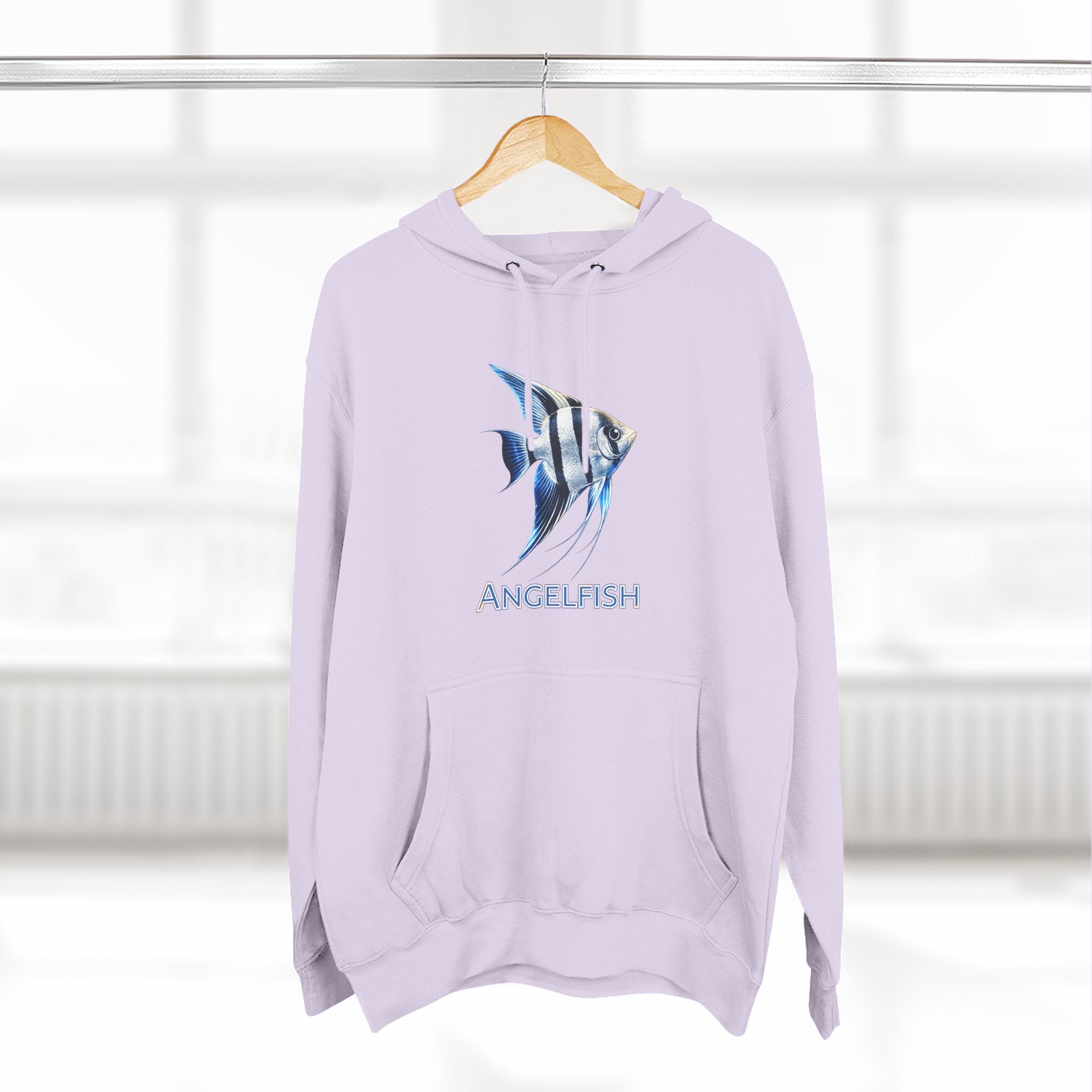 Angelfish Graphic Hoodie — Blue Aquarium Fish Pullover