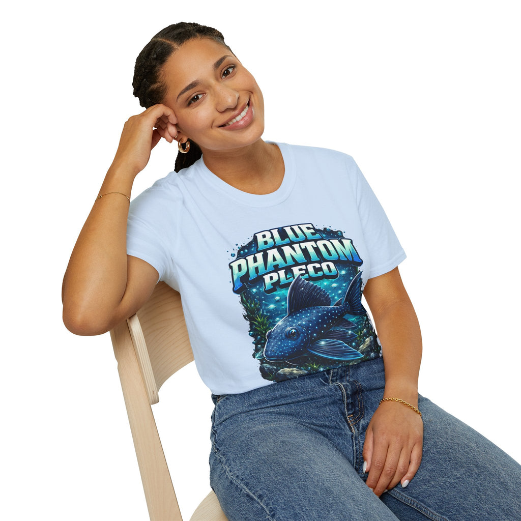 Blue Phantom Pleco T-Shirt — Graphic Aquarium Fish Tee