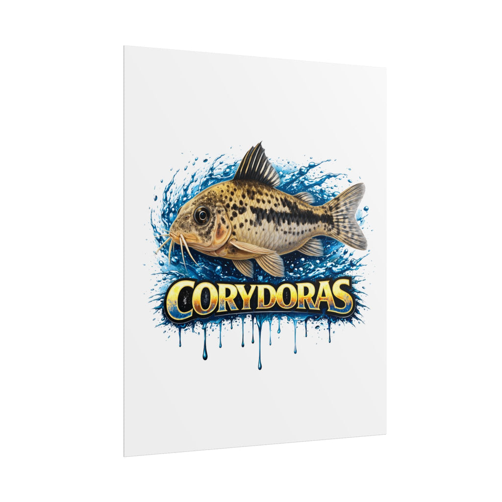Corydoras Aquarium Fish Poster — Rolled Decorative Wall Art for Fishkeepers