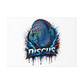 Discus Fish Poster — Vibrant Blue Aquarium Art Print