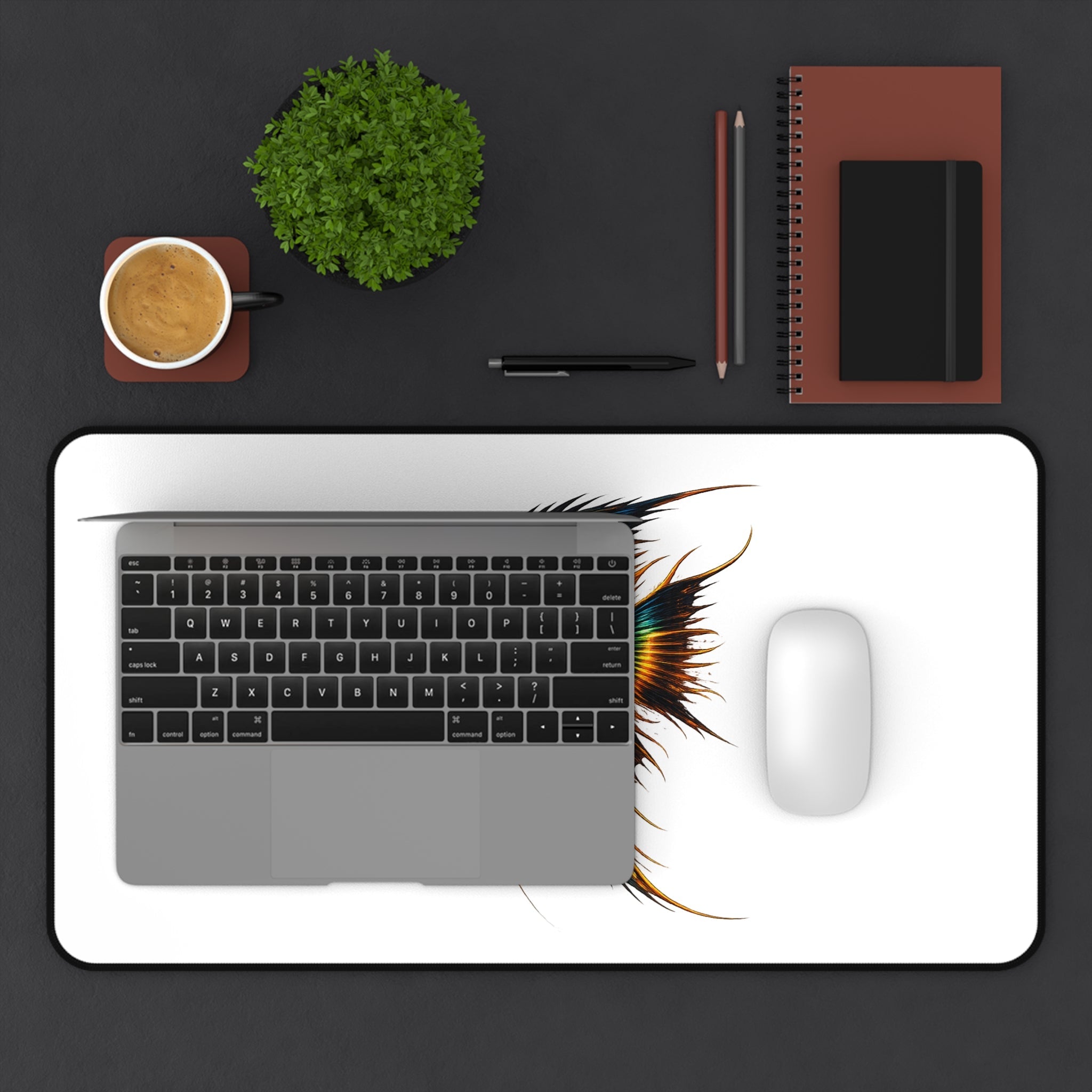 Angelfish Desk Mat — Colorful Aquarium Fish Mouse Pad for Office & Home