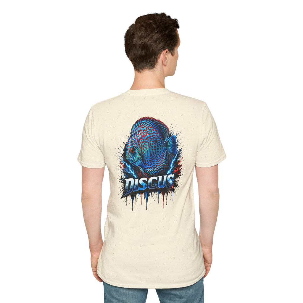 Electric Discus Fish T-Shirt - King of the Aquarium Lightning Art