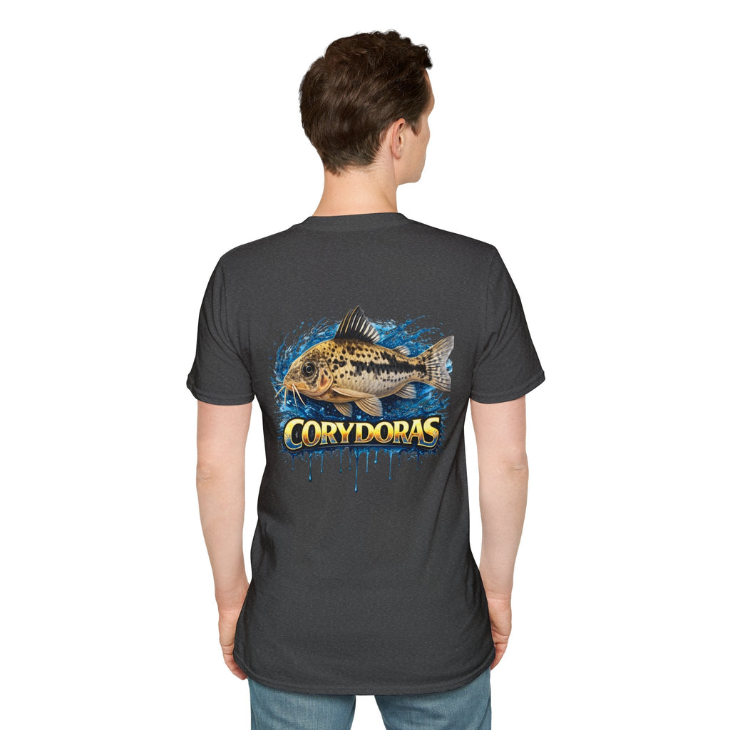 Corydoras Fish T-Shirt — Aquarium Catfish Tee with Splash Graphic
