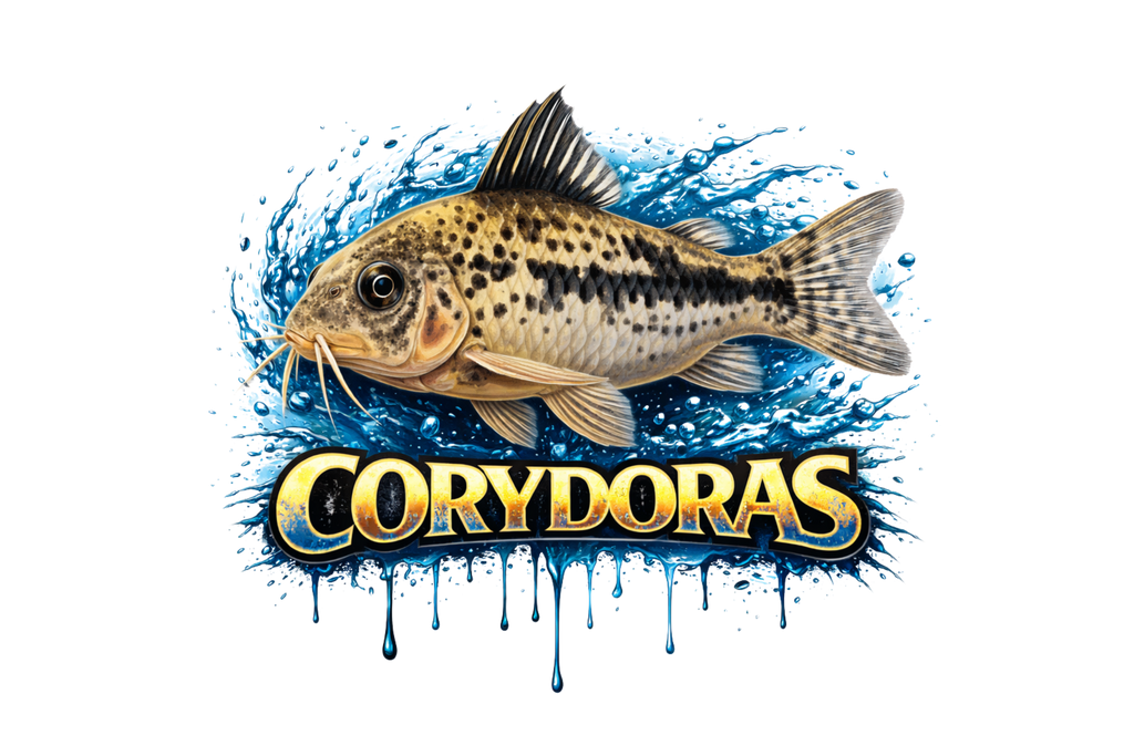 Corydoras Fish T-Shirt — Aquarium Catfish Tee with Splash Graphic
