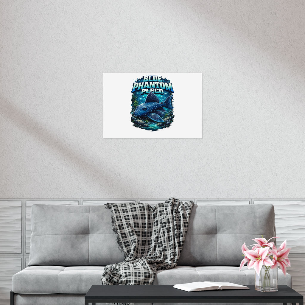 Blue Phantom Pleco L-128 – Premium Uncoated Matte Poster