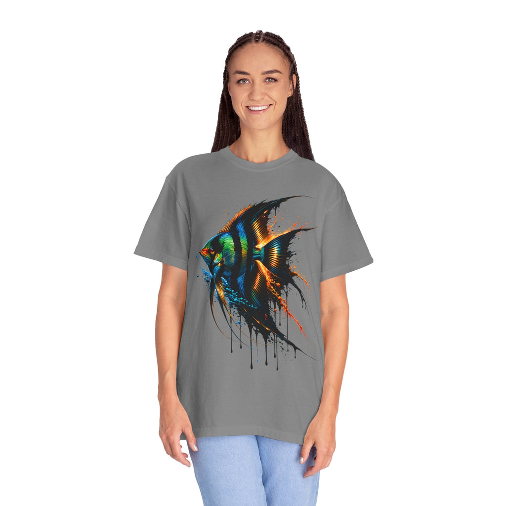 Vibrant Drip Angelfish Graphic Tee