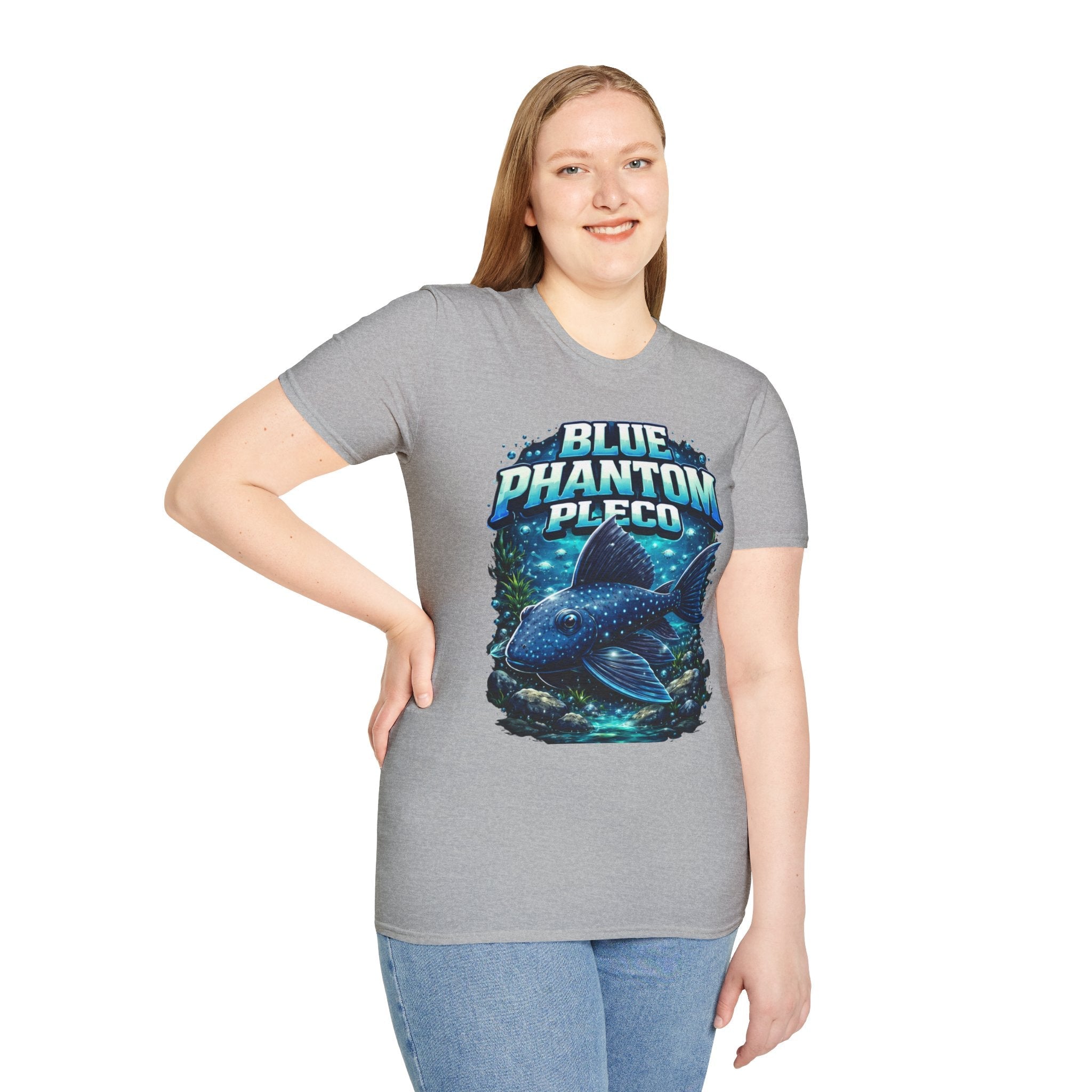 Blue Phantom Pleco T-Shirt — Graphic Aquarium Fish Tee