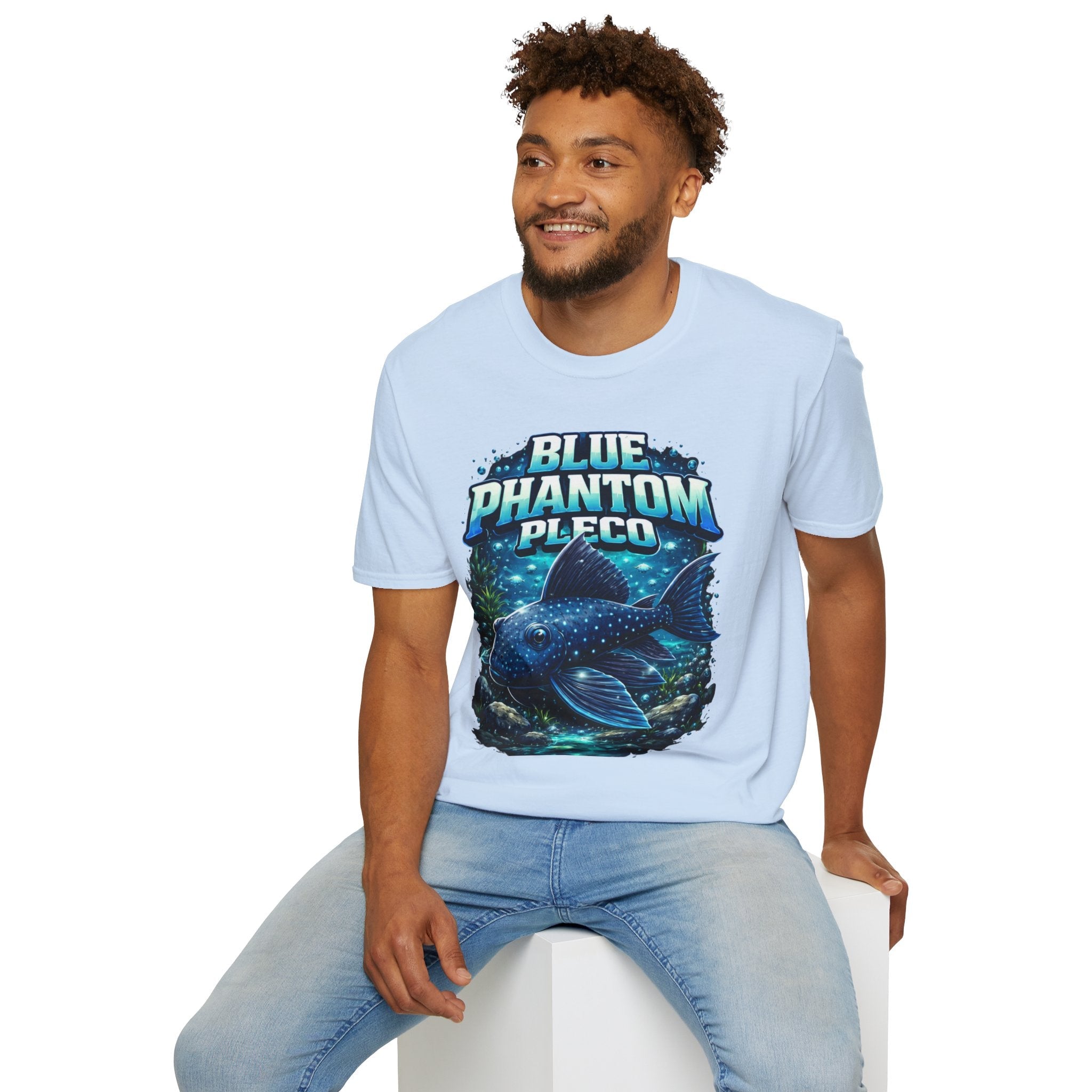 Blue Phantom Pleco T-Shirt — Graphic Aquarium Fish Tee