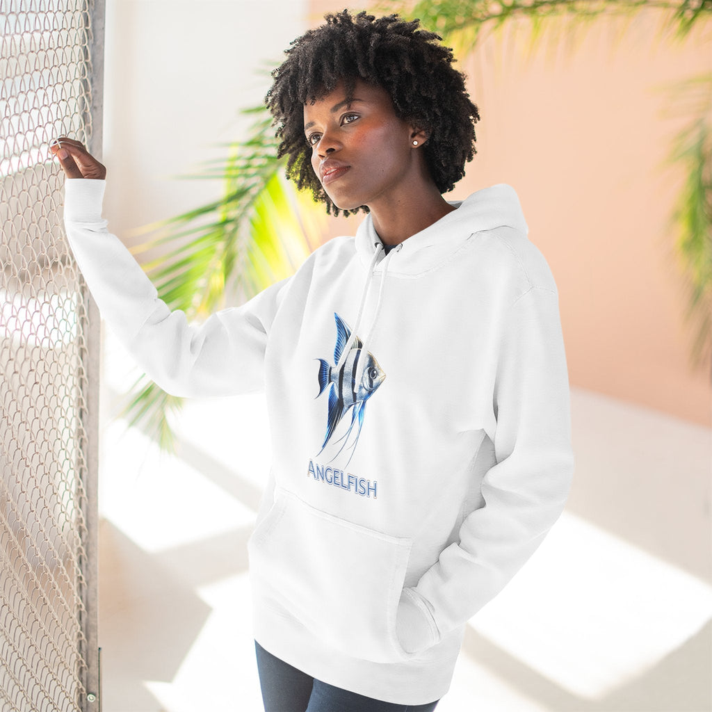 Angelfish Graphic Hoodie — Blue Aquarium Fish Pullover
