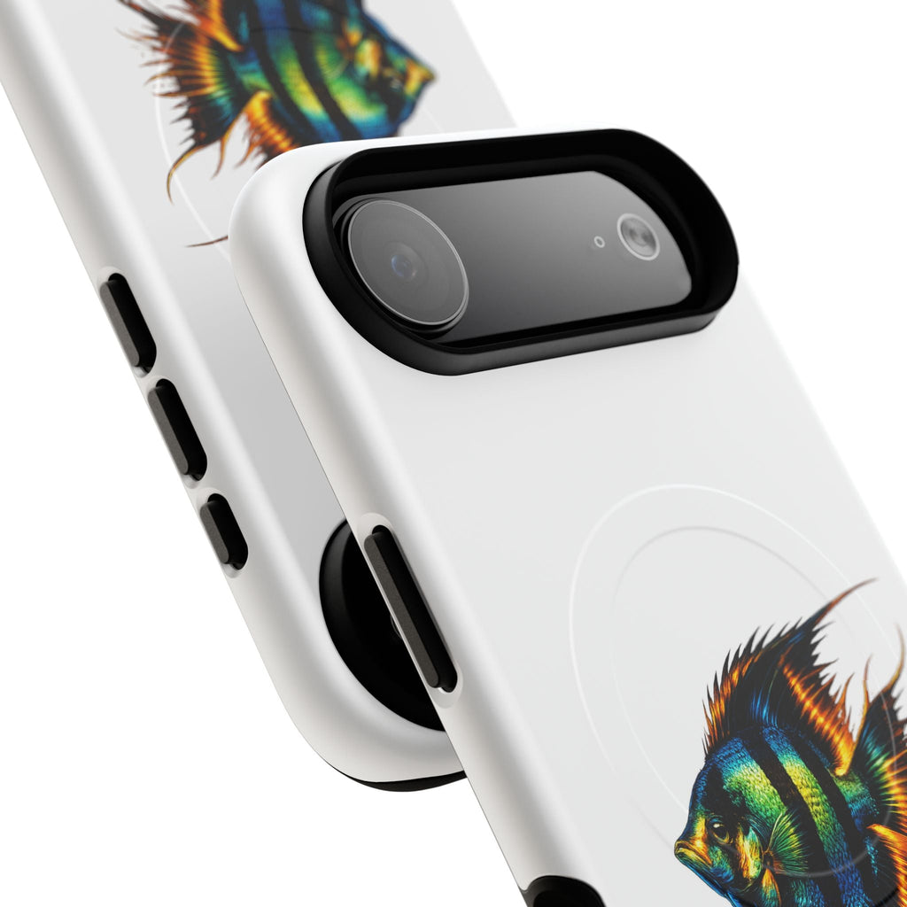 Angelfish Art Tough Magnetic Phone Case — Colorful Aquarium Fish iPhone Cover