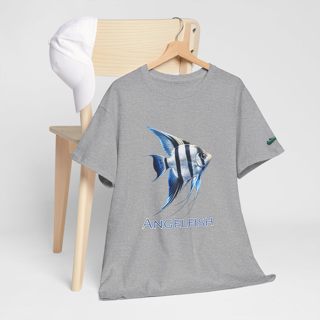 Angelfish Graphic Tee — Blue Tropical Fish Shirt