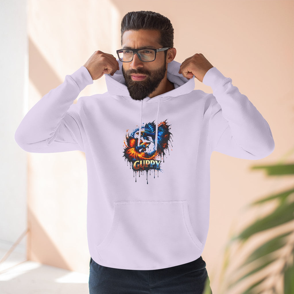 Fire & Ice Guppy – Premium Three-Panel Fleece Hoodie