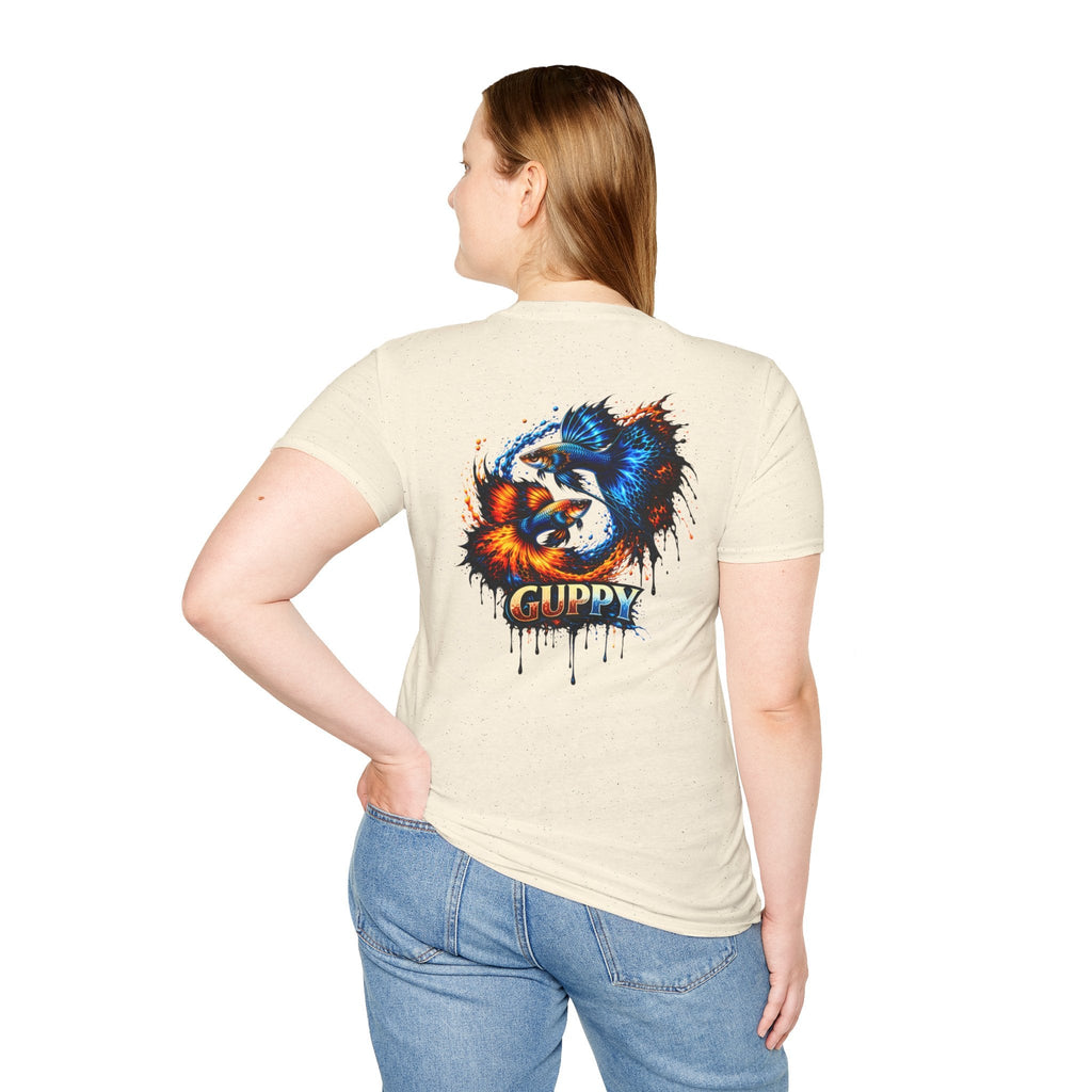 Guppy Fish T-Shirt — Vibrant Watercolor Drip Graphic Tee