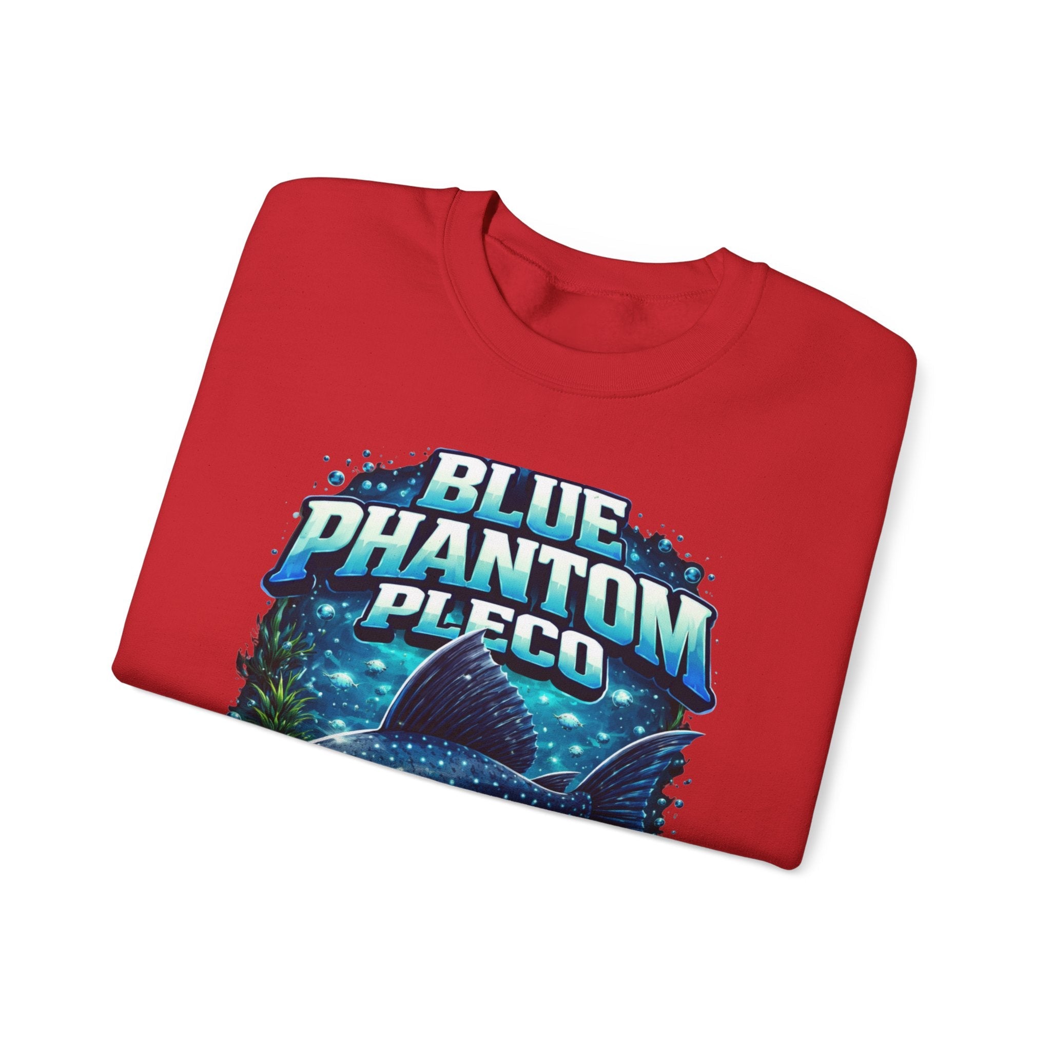 Blue Phantom Pleco Crewneck Sweatshirt – Aquatic Fish Graphic Pullover