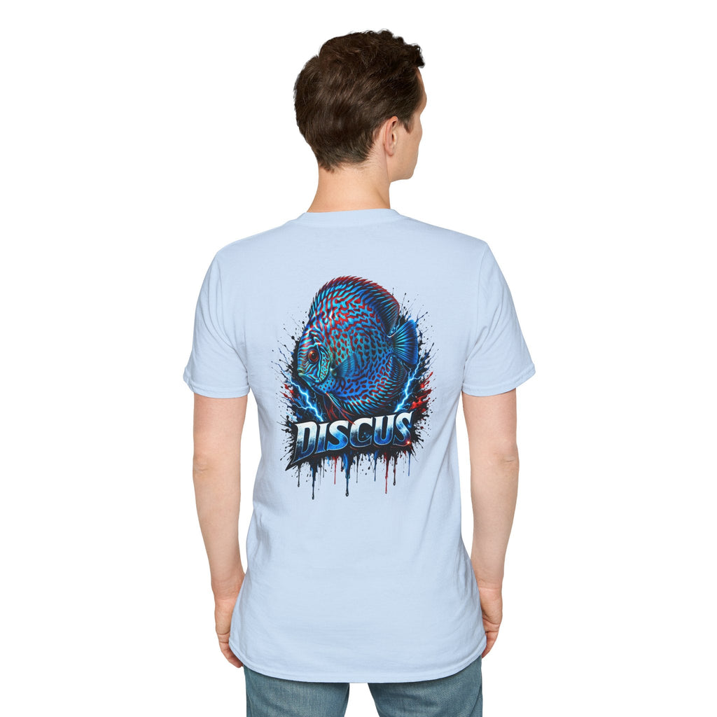 Electric Discus Fish T-Shirt - King of the Aquarium Lightning Art