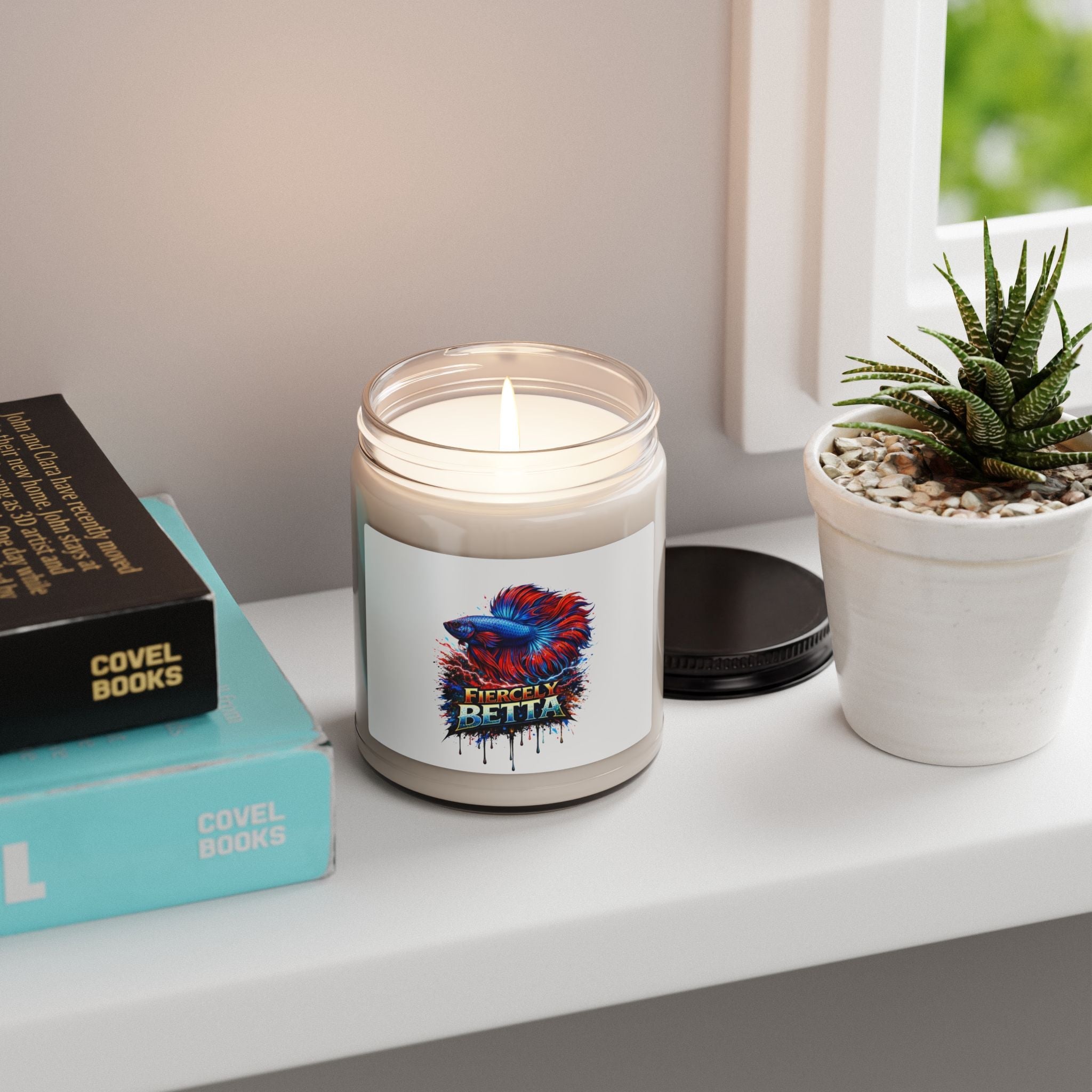 Fiercely Betta – Premium "Neon Flare" Soy Candle — 9oz Scented Jar Candle
