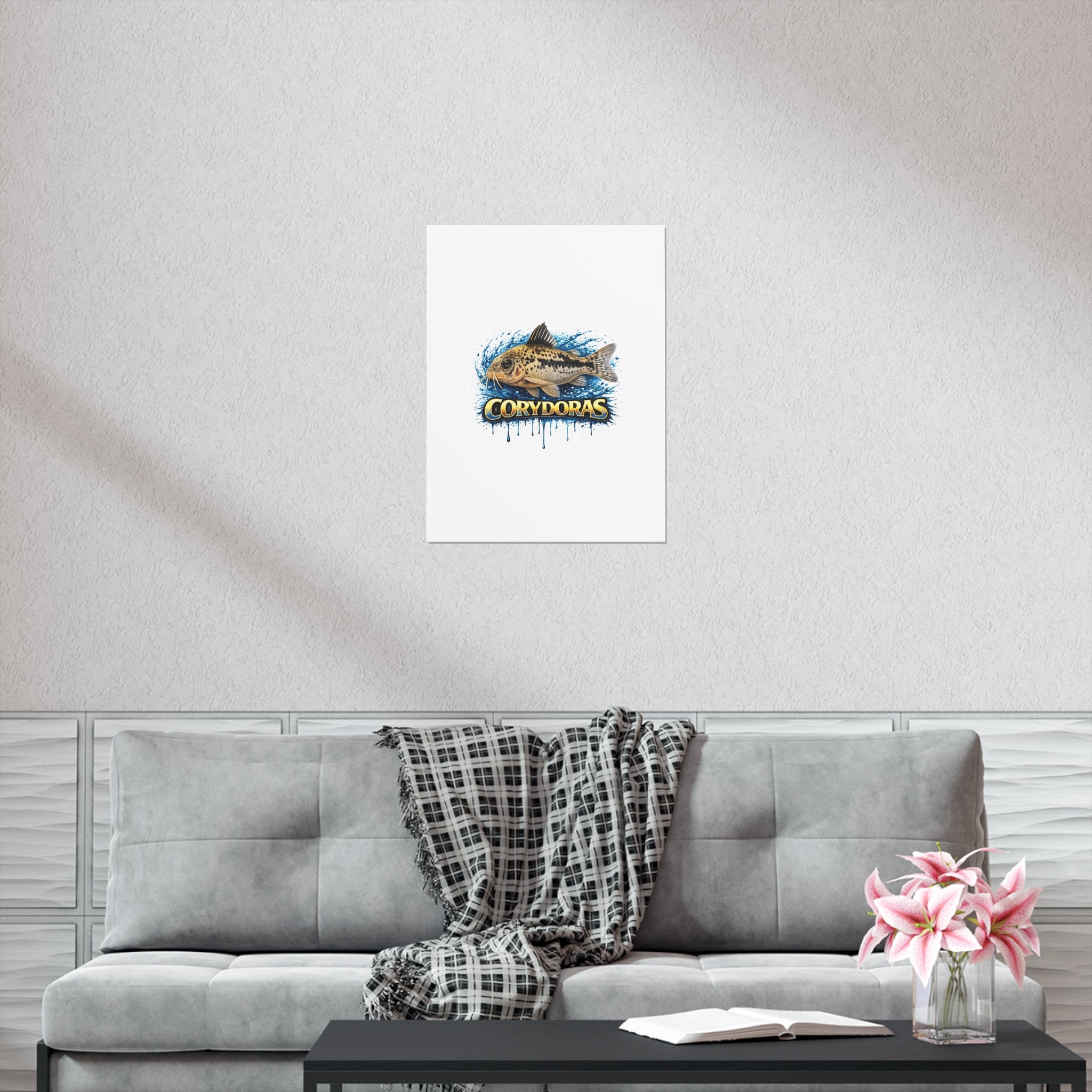 Corydoras Fish Poster — Freshwater Aquarium Art Print