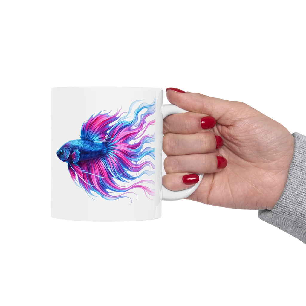 Electric Paint Betta Ceramic Mug