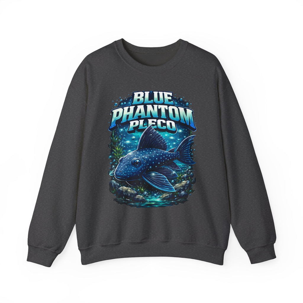 Blue Phantom Pleco Crewneck Sweatshirt – Aquatic Fish Graphic Pullover