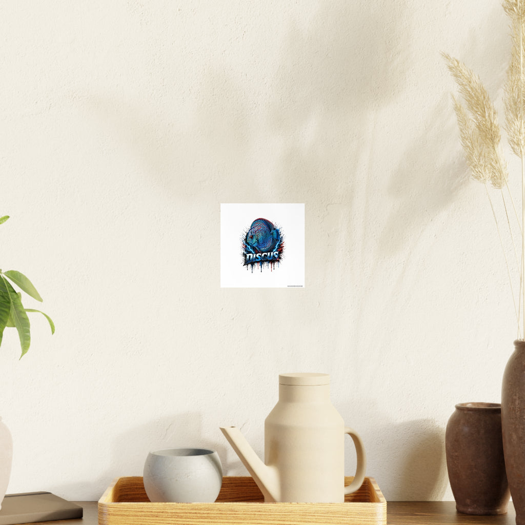 Discus Fish Art Poster — Vibrant Aquarium Wall Print