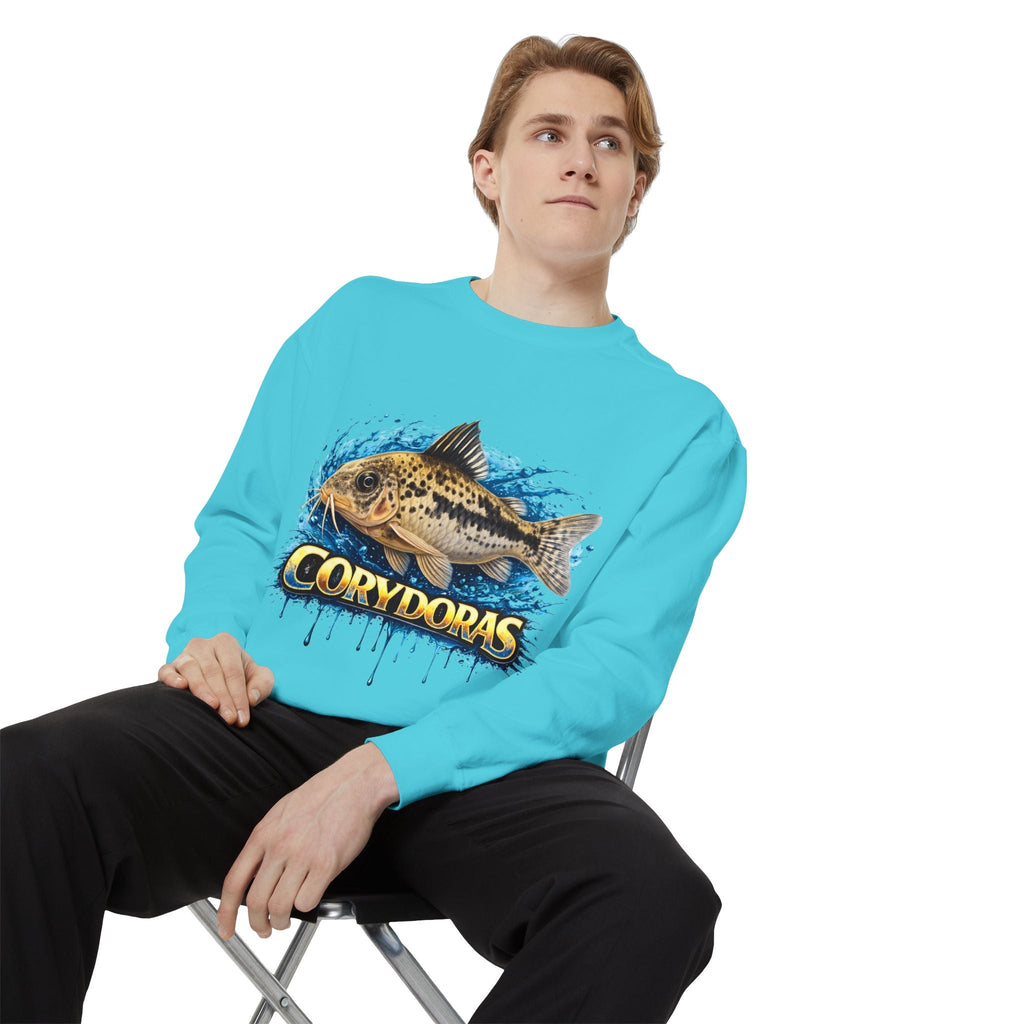 Corydoras Fish Sweatshirt — Aquatic Aquarium Catfish Graphic Crewneck