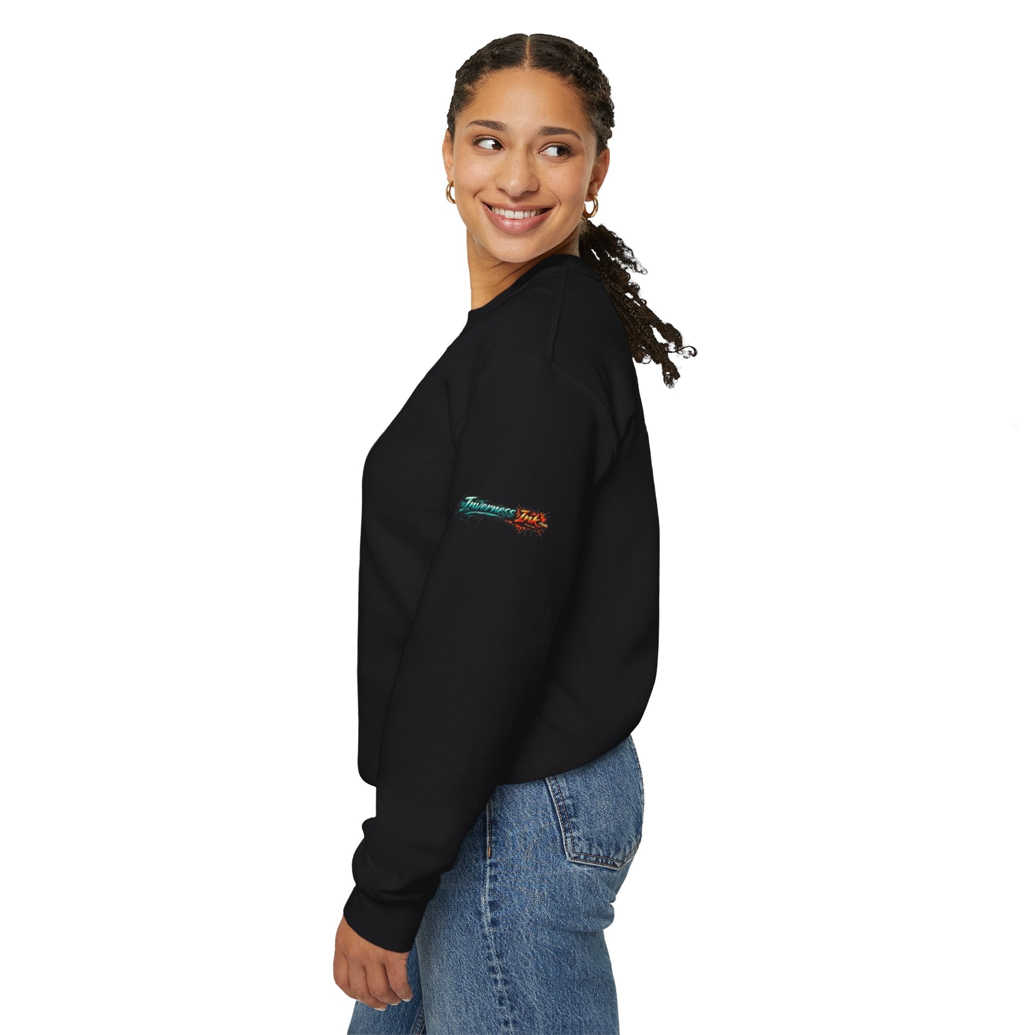 Angelfish Crewneck Sweatshirt — Blue Tropical Fish Graphic