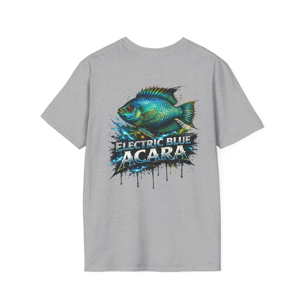 Electric Blue Acara Fish T-Shirt — Vibrant Angler Graphic Tee