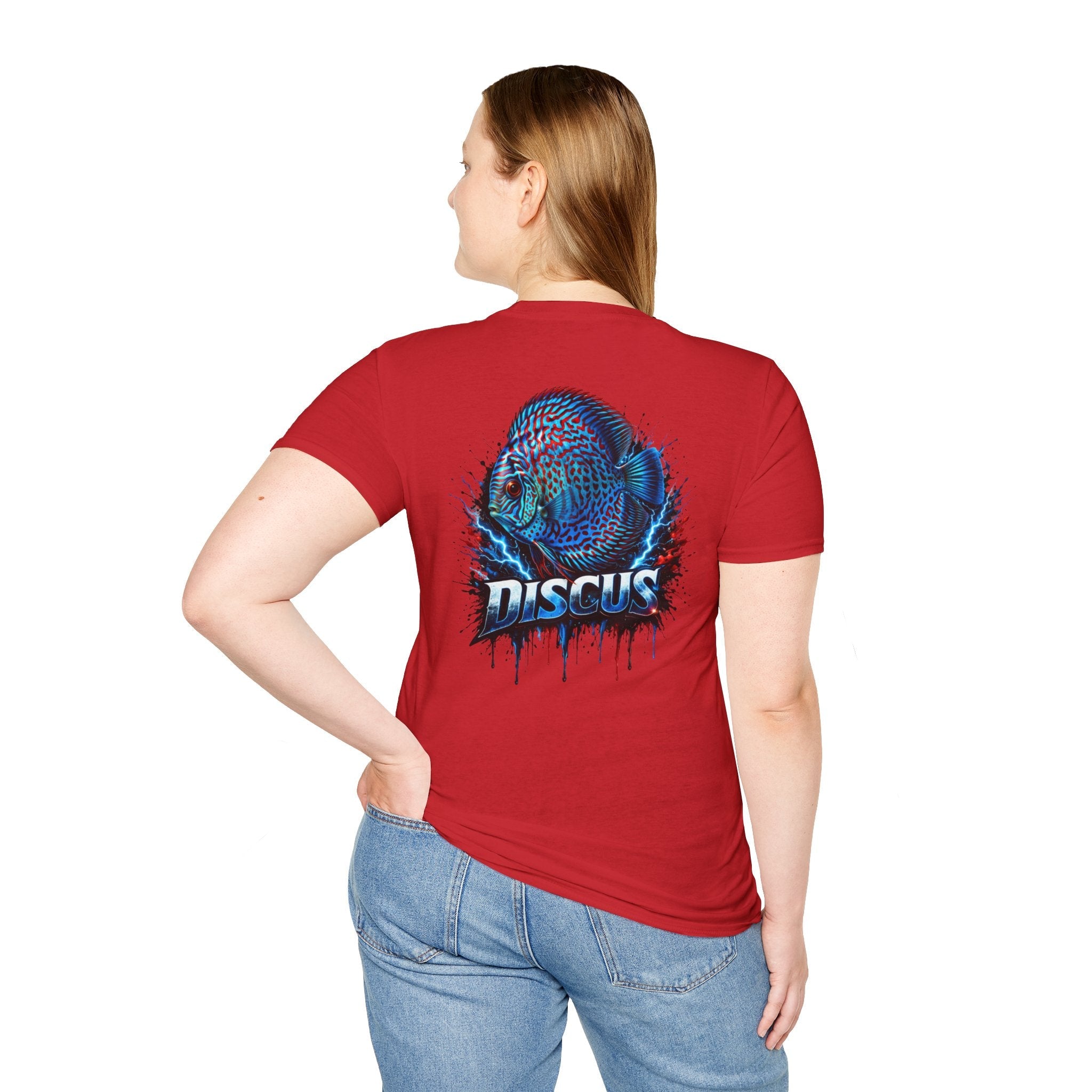 Electric Discus Fish T-Shirt - King of the Aquarium Lightning Art