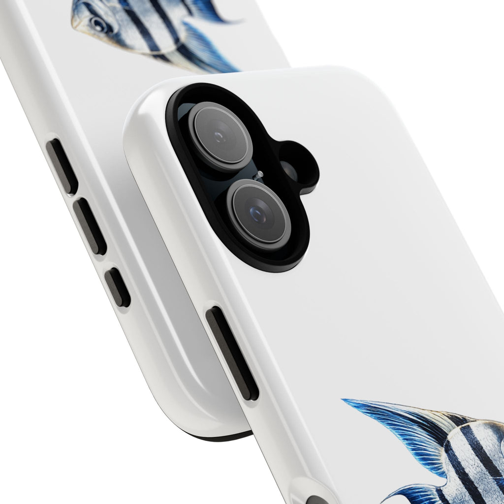 Angelfish Tough Phone Case – Durable Protective Case with Blue Tropical Fish Design