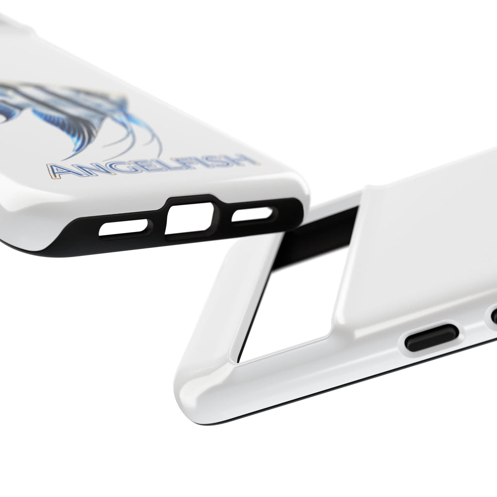 Angelfish Tough Phone Case – Durable Protective Case with Blue Tropical Fish Design