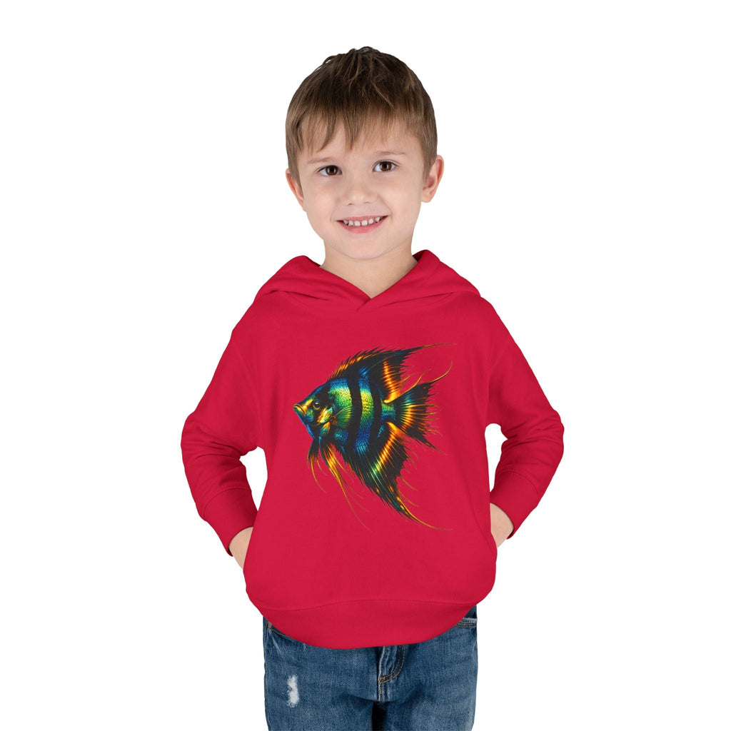Toddler Hoodie with Colorful Angelfish Graphic