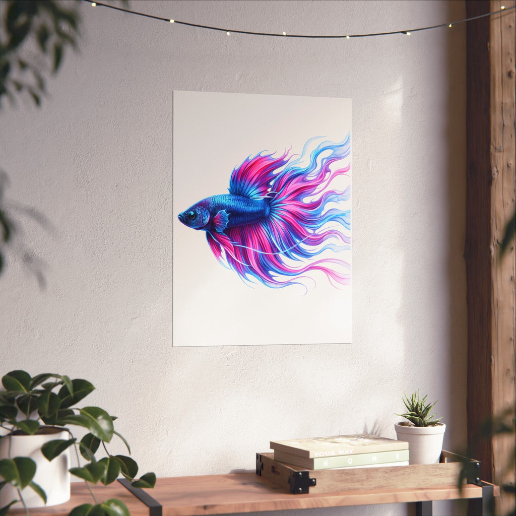 Electric Paint Betta Art Poster
