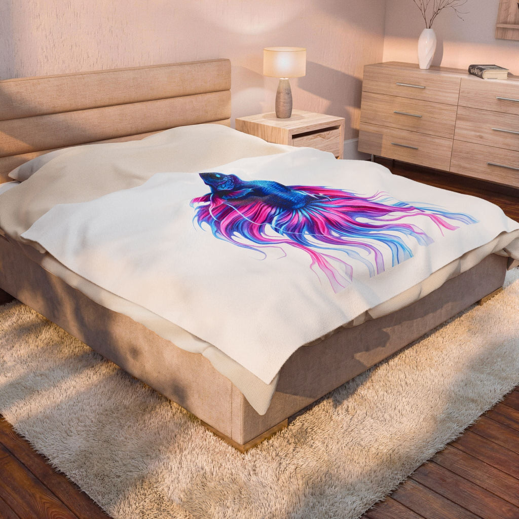 Electric Paint Betta Plush Blanket