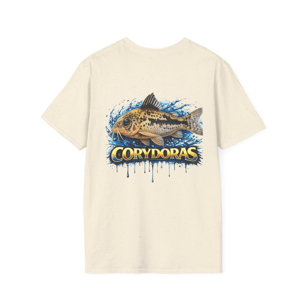 Corydoras Fish T-Shirt — Aquarium Catfish Tee with Splash Graphic
