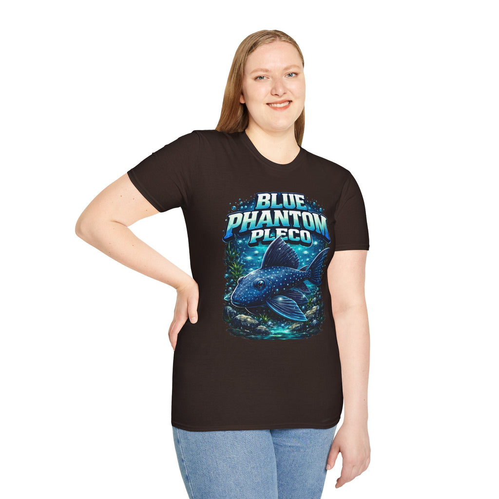 Blue Phantom Pleco T-Shirt — Graphic Aquarium Fish Tee
