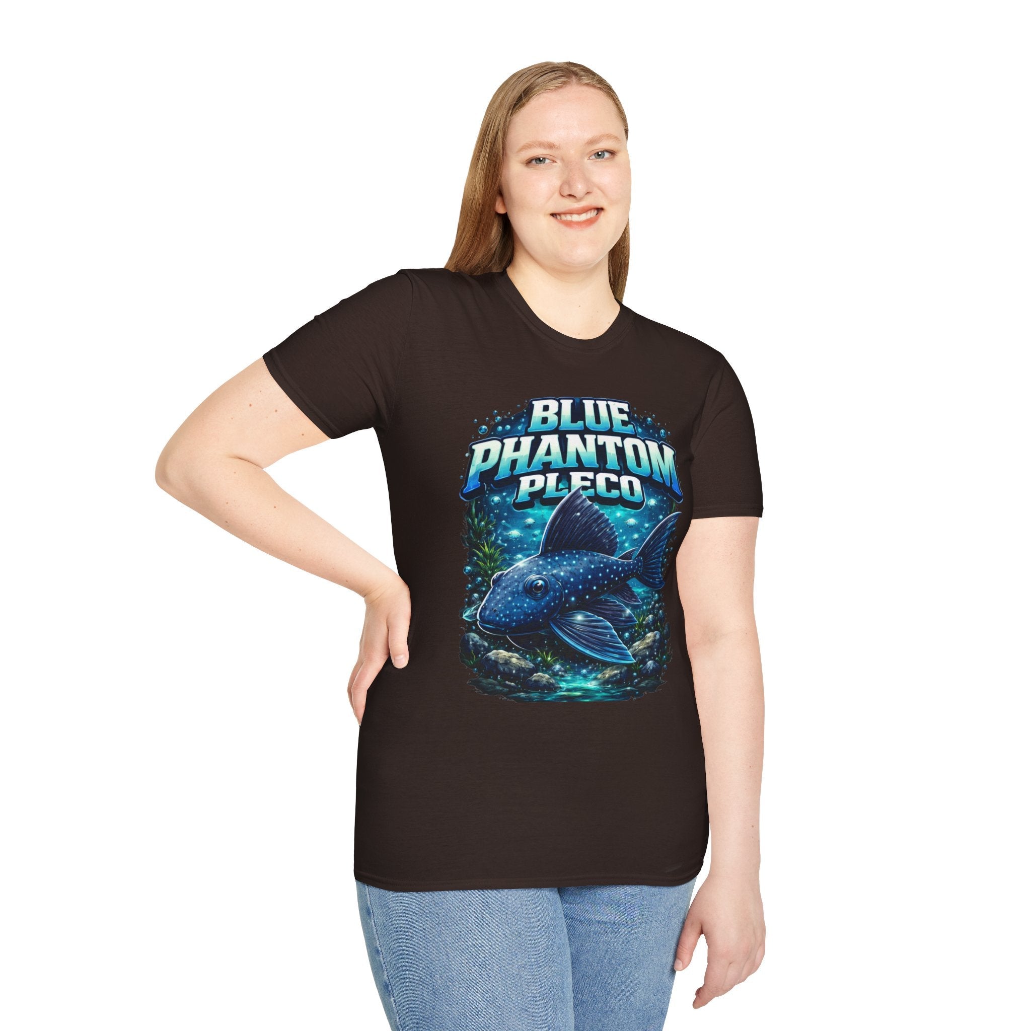 Blue Phantom Pleco T-Shirt — Graphic Aquarium Fish Tee