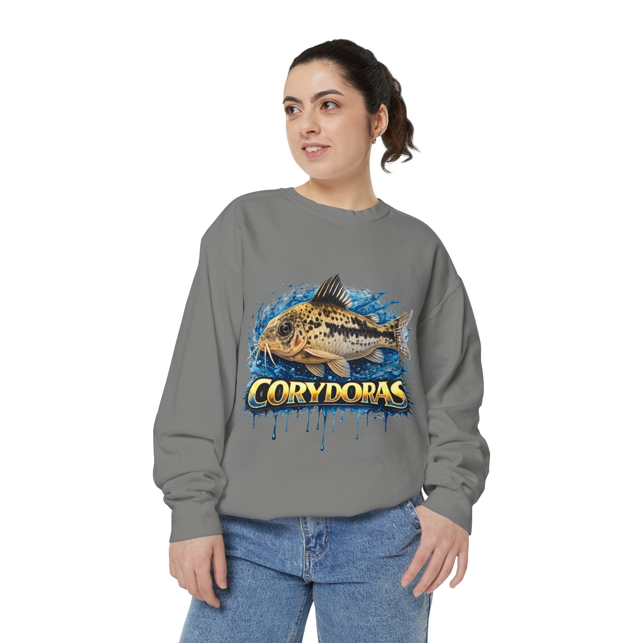 Corydoras Fish Sweatshirt — Aquatic Aquarium Catfish Graphic Crewneck