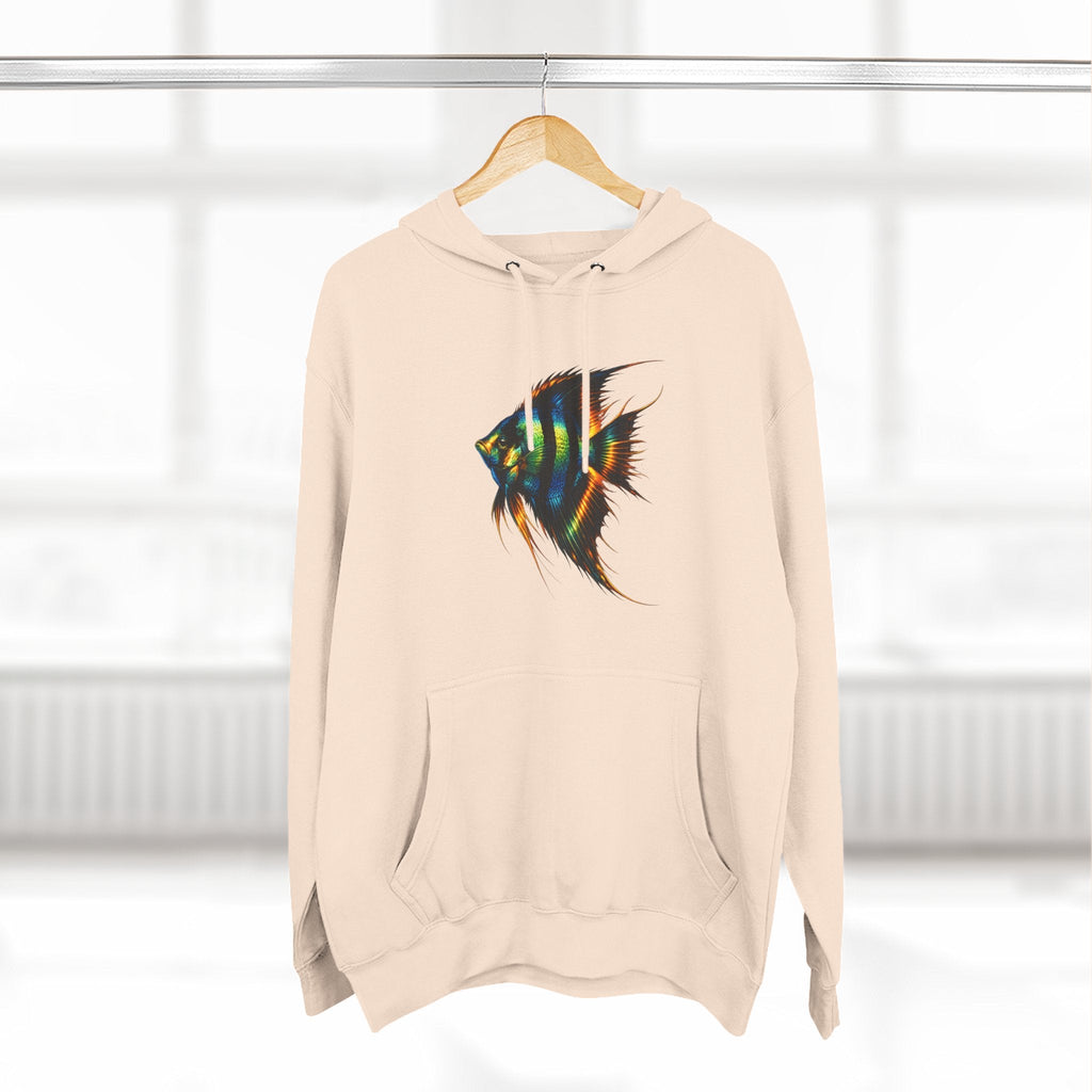 Angelfish Watercolor Hoodie – Colorful Aquarium Fish Graphic Fleece Pullover