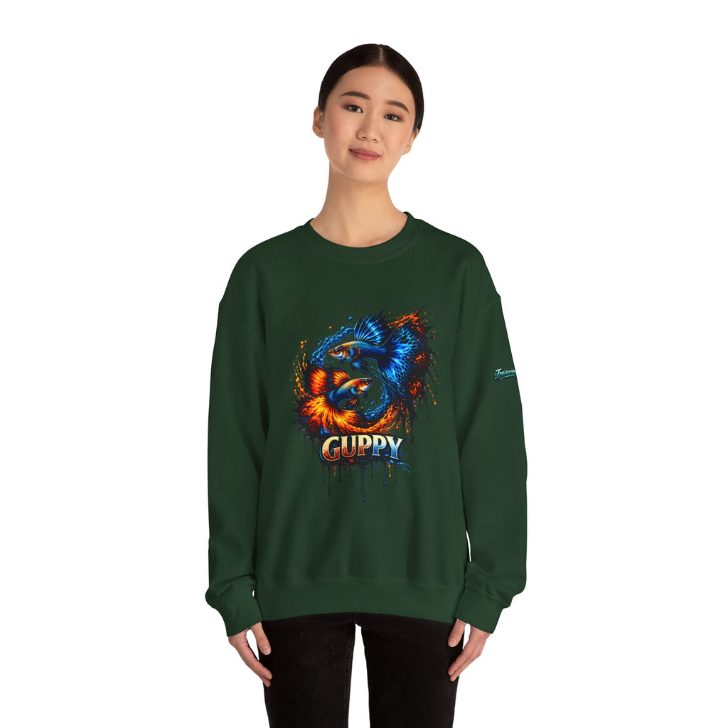 Fire & Ice Guppy – Premium "Neon Flare" Crewneck Sweatshirt