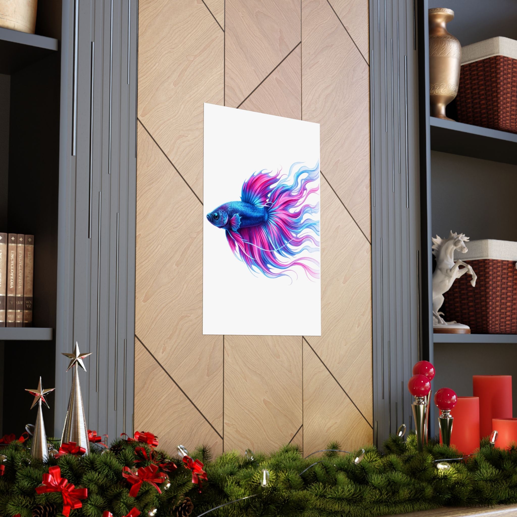Electric Paint Betta Art Poster